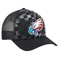 Men's New Era  Black Philadelphia Eagles Gradient 9FORTY Adjustable Hat