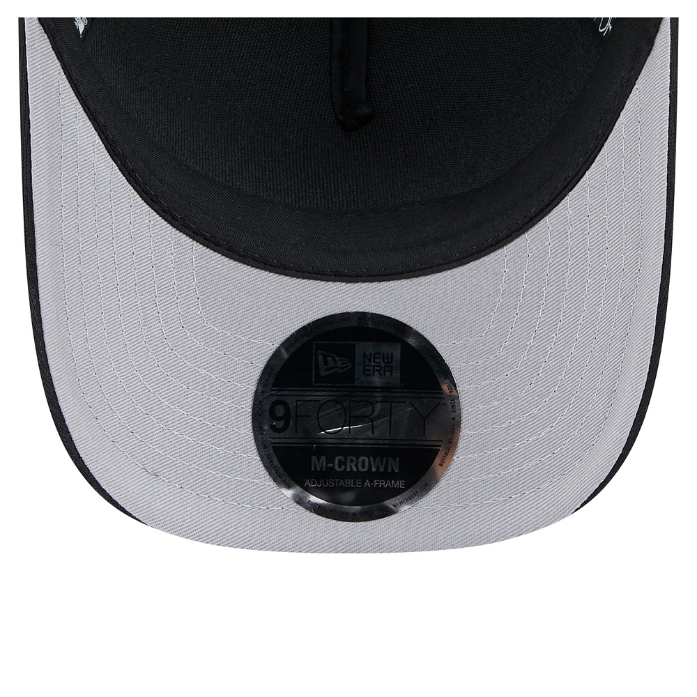 Men's New Era  Black Philadelphia Eagles Gradient 9FORTY Adjustable Hat
