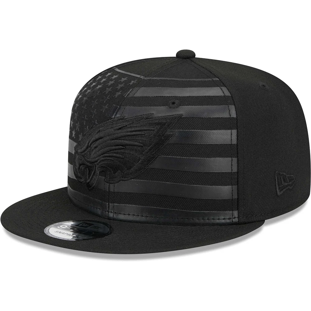 Men's New Era Black Philadelphia Eagles Independent 9FIFTY Snapback Hat