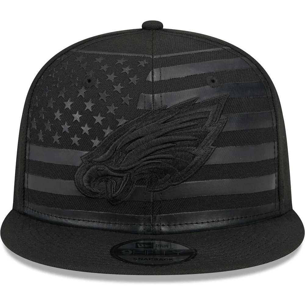 Men's New Era Black Philadelphia Eagles Independent 9FIFTY Snapback Hat