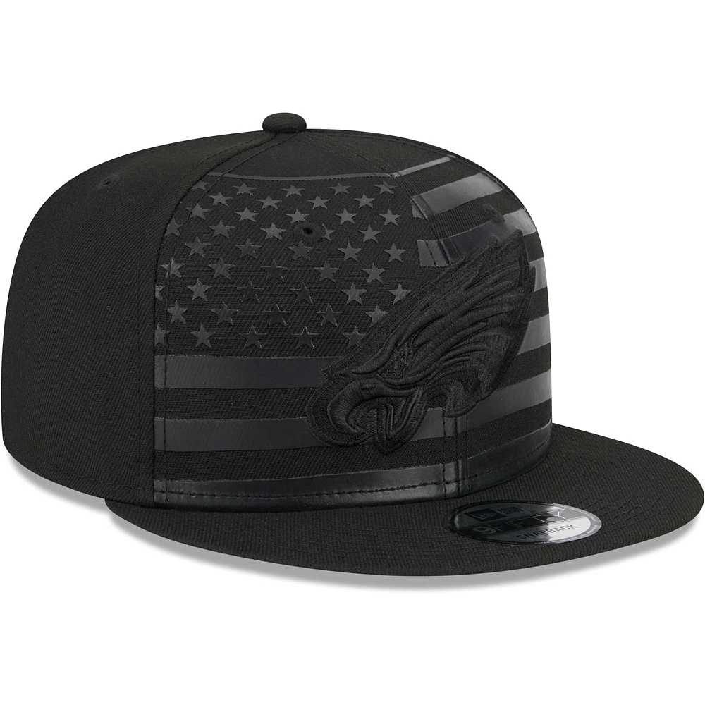 Men's New Era Black Philadelphia Eagles Independent 9FIFTY Snapback Hat