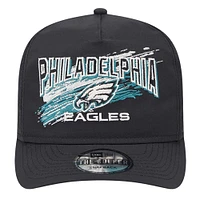 Men's New Era Black Philadelphia Eagles Injection Golfer Adjustable Hat