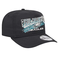 Men's New Era Black Philadelphia Eagles Injection Golfer Adjustable Hat