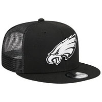 Casquette snapback Main Trucker 9FIFTY noire pour homme New Era Philadelphia Eagles Casquette snapback Main Trucker 9FIFTY noire pour homme