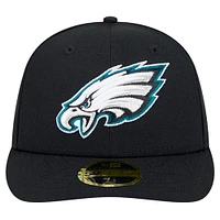 Casquette ajustée à profil bas 59FIFTY Omaha Philadelphia Eagles de New Era pour homme, noire