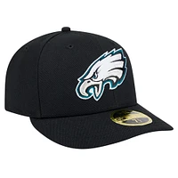 Casquette ajustée à profil bas 59FIFTY Omaha Philadelphia Eagles de New Era pour homme, noire