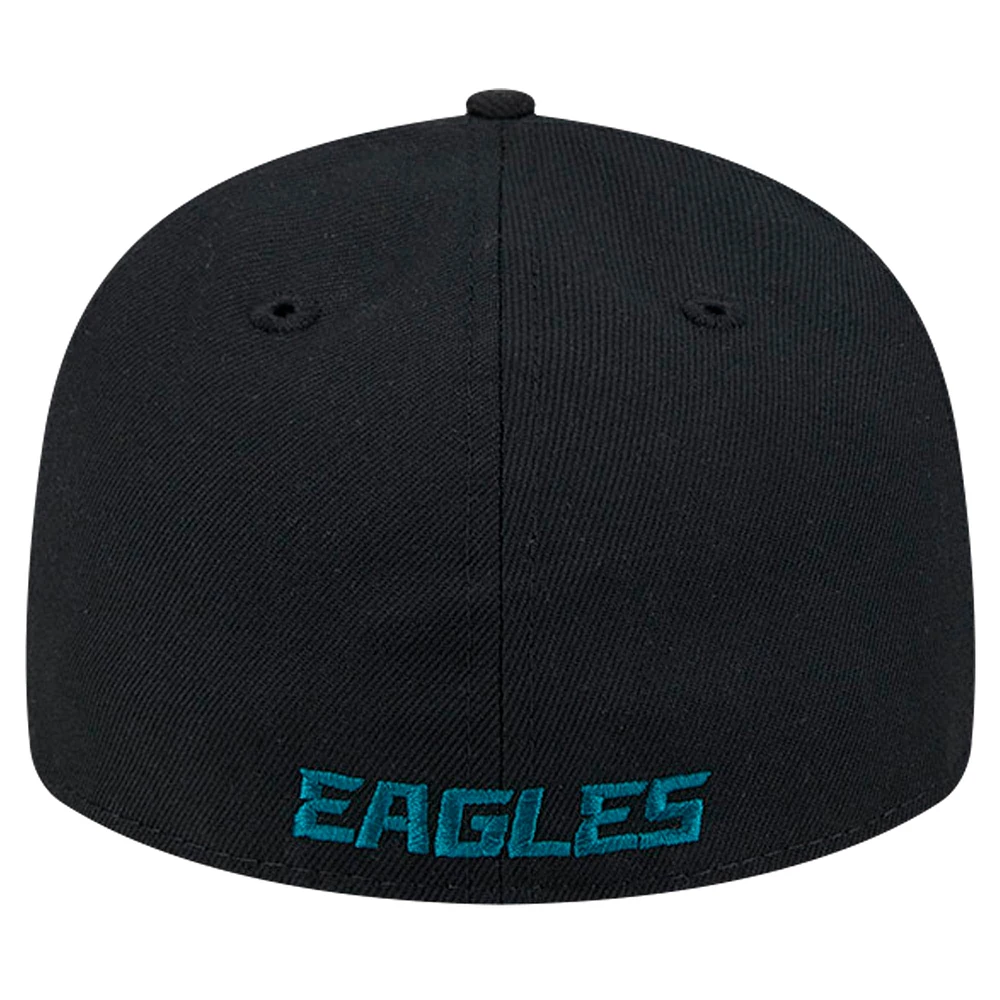 Casquette ajustée à profil bas 59FIFTY Omaha Philadelphia Eagles de New Era pour homme, noire