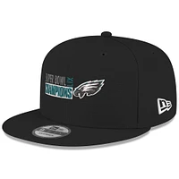 Men's New Era  Black Philadelphia Eagles Super Bowl LIX Champions 9FIFTY Snapback Hat