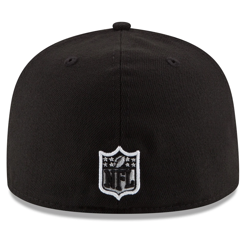 Men's New Era Black Philadelphia Eagles Super Bowl LIX Champions Side Patch 59FIFTY Fitted Hat
