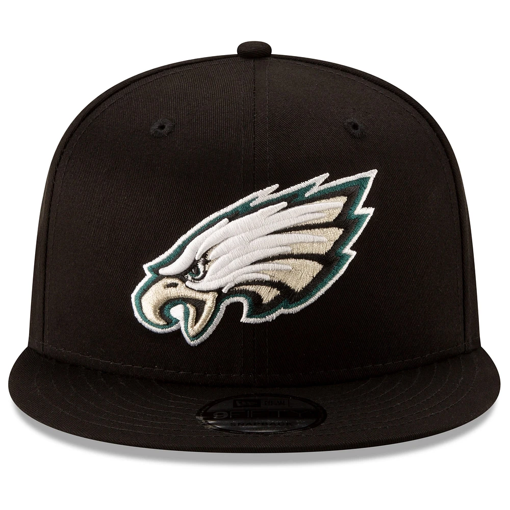 Men's New Era  Black Philadelphia Eagles Super Bowl LIX Champions Side Patch 9FIFTY Snapback Hat