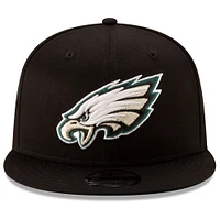 Men's New Era  Black Philadelphia Eagles Super Bowl LIX Champions Side Patch 9FIFTY Snapback Hat