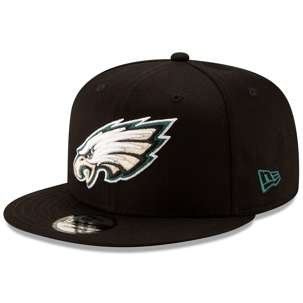 Men's New Era  Black Philadelphia Eagles Super Bowl LIX Champions Side Patch 9FIFTY Snapback Hat