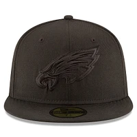 Men's New Era  Black Philadelphia Eagles Super Bowl LIX Champions Tonal Side Patch 59FIFTY Fitted Hat