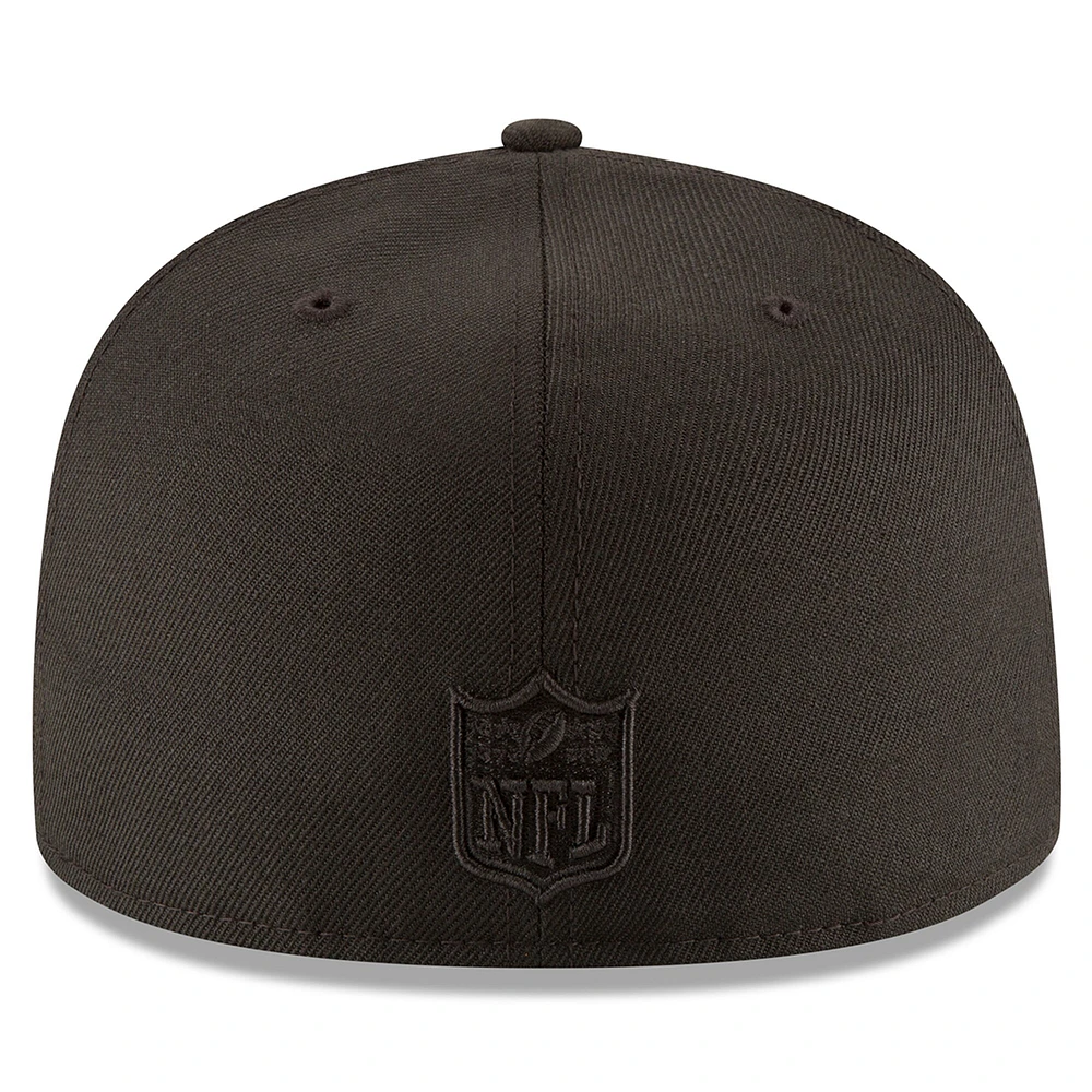 Men's New Era  Black Philadelphia Eagles Super Bowl LIX Champions Tonal Side Patch 59FIFTY Fitted Hat