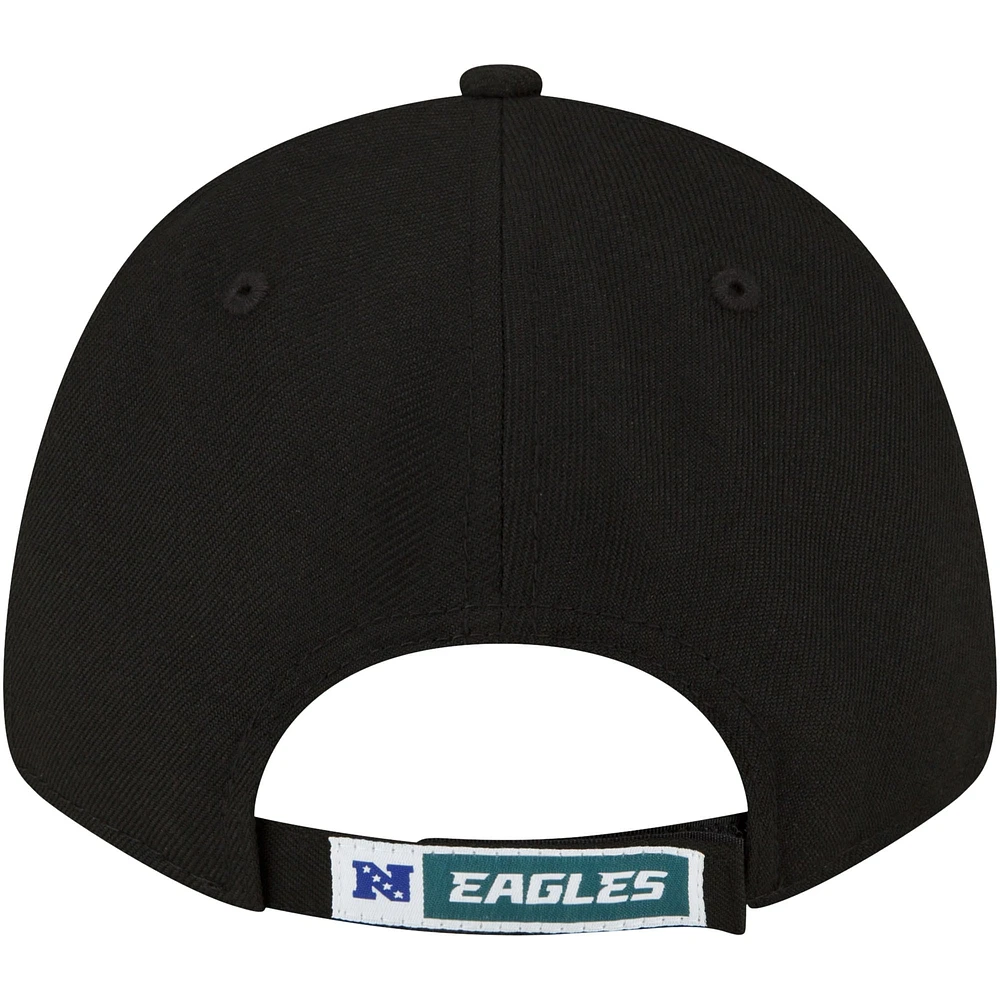 Men's New Era Black Philadelphia Eagles The League 9FORTY Adjustable Hat