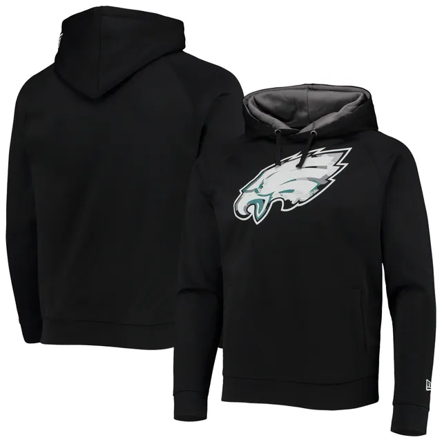 New Era Black Philadelphia Eagles Colorblock Current Pullover Hoodie