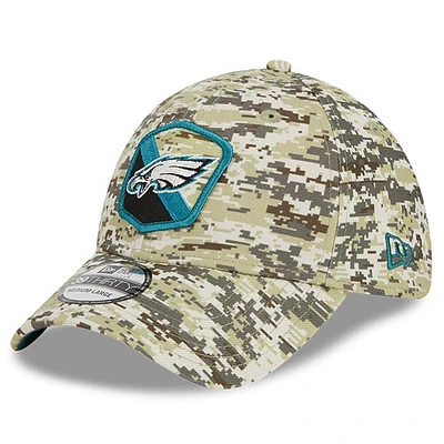 Casquette New Era camouflage Philadelphia Eagles 2023 Salute To Service 39THIRTY Flex pour hommes