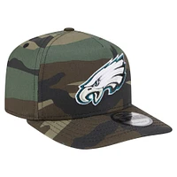 Casquette à visière plate New Era Camo Philadelphia Eagles Woodsy 9FIFTY pour homme