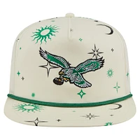 Men's New Era Cream Philadelphia Eagles Celestial Golfer Adjustable Hat