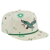 Men's New Era Cream Philadelphia Eagles Celestial Golfer Adjustable Hat