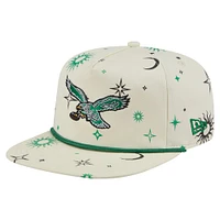 Men's New Era Cream Philadelphia Eagles Celestial Golfer Adjustable Hat