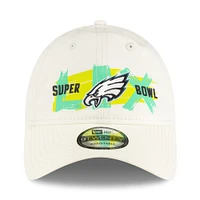 Men's New Era Cream Philadelphia Eagles Super Bowl LIX 9TWENTY Adjustable Hat