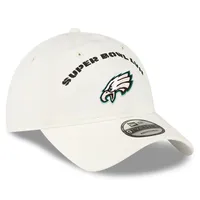 Men's New Era Black/White Philadelphia Eagles Super Bowl LVII Trucker  9FORTY Adjustable Hat