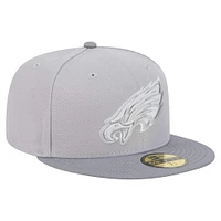 Men's New Era Gray/Graphite Philadelphia Eagles Iron Cloud 59FIFTY Fitted Hat