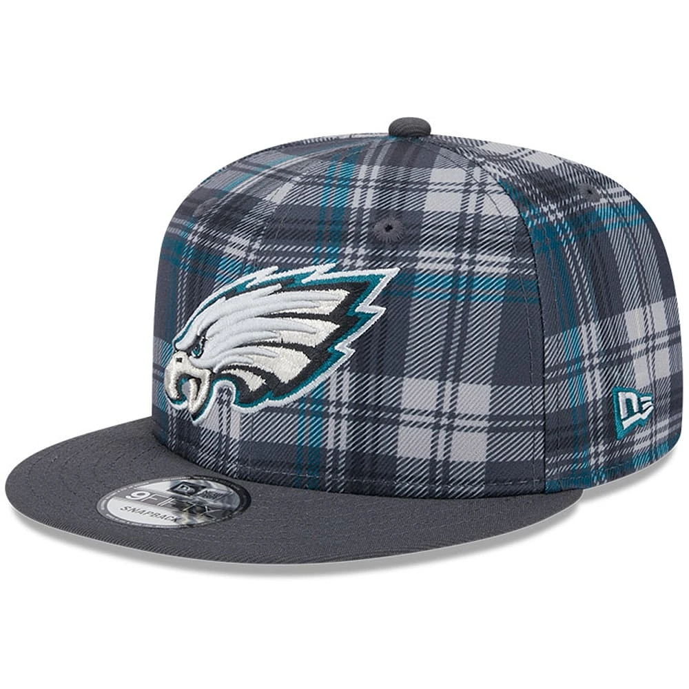 Casquette Snapback 9FIFTY New Era pour hommes des Philadelphia Eagles 2024 Sideline Statement, grise