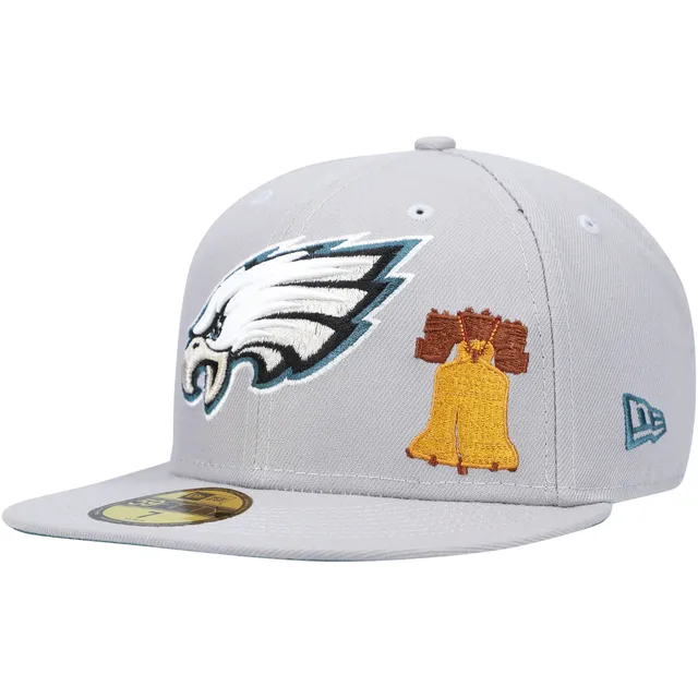 Men's New Era Black Philadelphia Eagles Super Bowl Patch 59FIFTY Fitted Hat