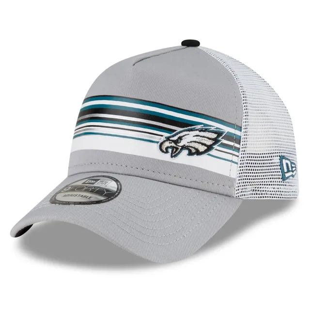 Men's New Era Black/White Philadelphia Eagles Super Bowl LVII Trucker  9FORTY Adjustable Hat