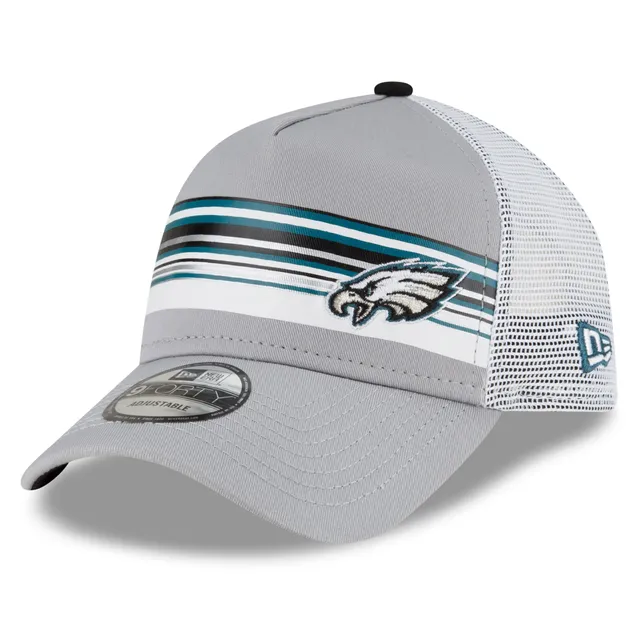 Philadelphia Eagles New Era Super Bowl LVII Trucker 9FORTY Adjustable Hat -  Black/White