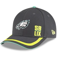 Men's New Era Gray Philadelphia Eagles Super Bowl LIX 9FORTY Adjustable Hat