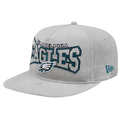 Casquette de golf snapback Philadelphia Eagles grise New Era pour homme