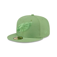 Casquette ajustée 59FIFTY verte des Eagles de Philadelphie New Era pour hommes