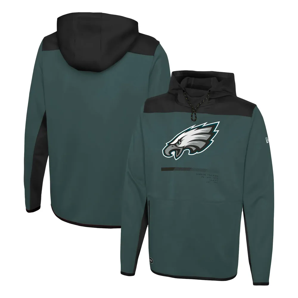 Men's New Era Midnight Green Philadelphia Eagles Long Sleeve Hoodie T-Shirt