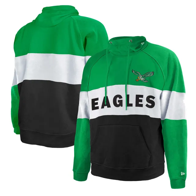 Women's Antigua Kelly Green Philadelphia Eagles Throwback Logo Victory Pullover Sweatshirt Size: Small