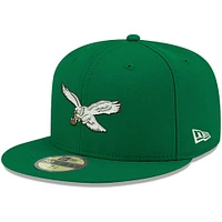 Casquette ajustée New Era Kelly Philadelphia Eagles Omaha Throwback 59FIFTY pour homme