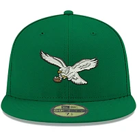 Casquette ajustée New Era Kelly Philadelphia Eagles Omaha Throwback 59FIFTY pour homme