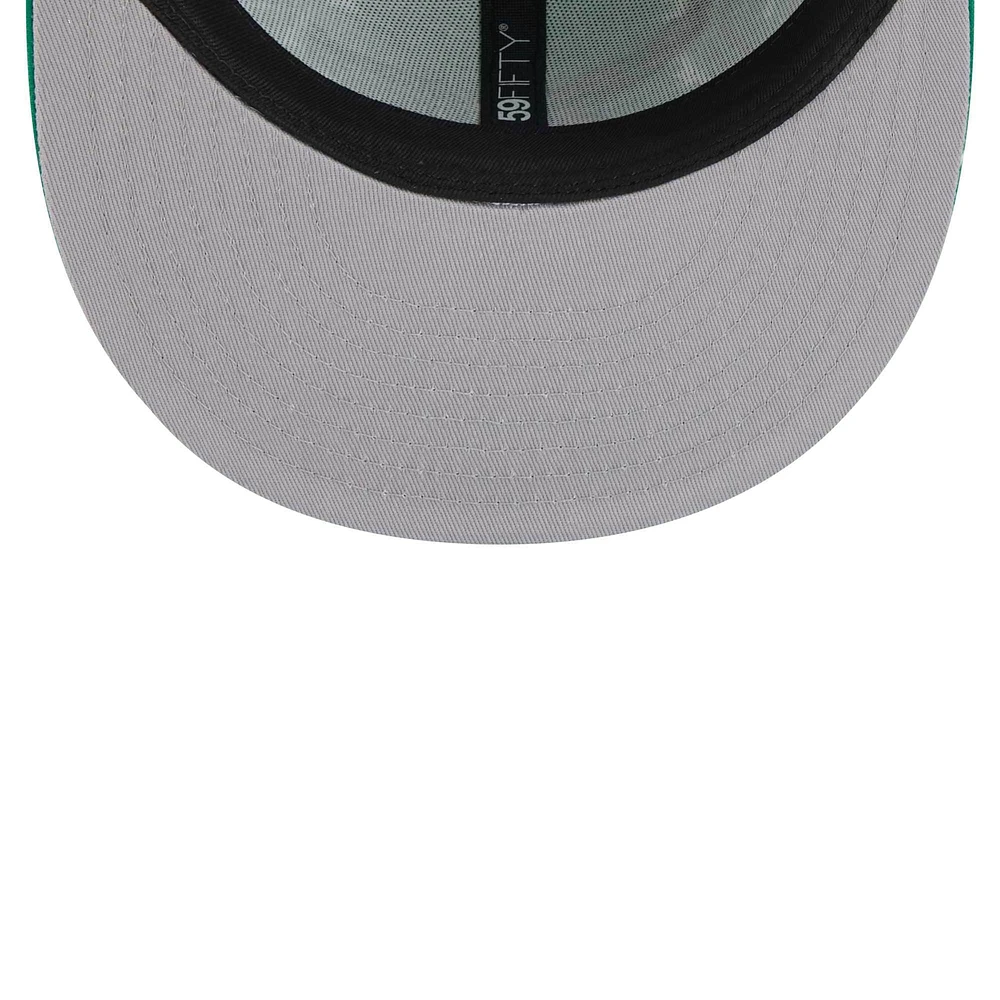 Men's New Era Kelly Green Philadelphia Eagles Throwback Paisley 59FIFTY Fitted Hat