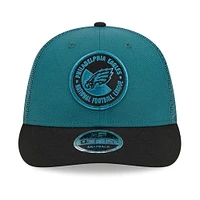 Men's New Era  Midnight Green/Black Philadelphia Eagles 2023 Sideline Low Profile 9FIFTY Snapback Hat