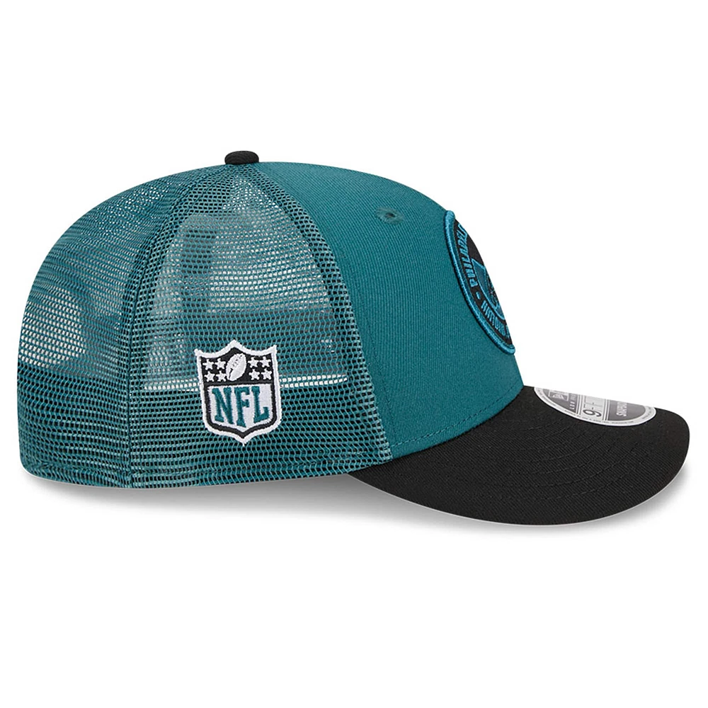 Men's New Era  Midnight Green/Black Philadelphia Eagles 2023 Sideline Low Profile 9FIFTY Snapback Hat