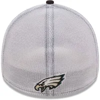 Men's New Era Midnight Green Philadelphia Eagles Stripe 39THIRTY Flex Hat Size: Small/Medium