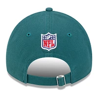 Casquette réglable New Era pour hommes des Philadelphia Eagles 2024 Sideline 9TWENTY vert nuit