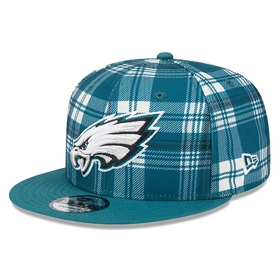 Casquette Snapback 9FIFTY Snapback New Era pour hommes des Philadelphia Eagles 2024 Sideline Statement