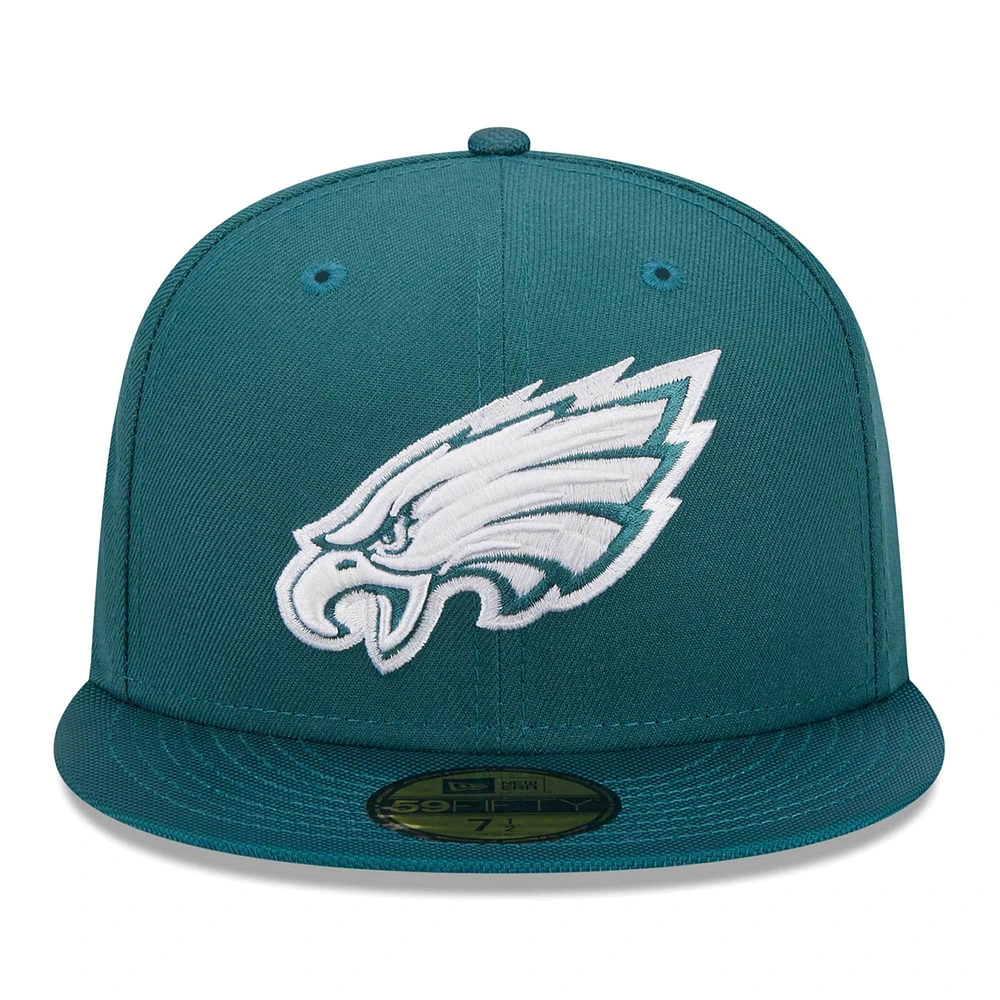 Men's New Era Midnight Green Philadelphia Eagles Active Ballistic 59FIFTY Fitted Hat