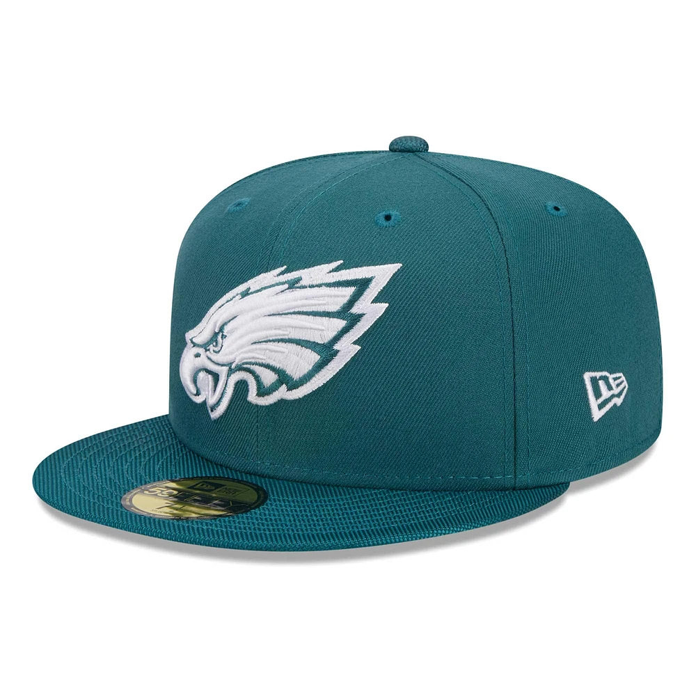 Men's New Era Midnight Green Philadelphia Eagles Active Ballistic 59FIFTY Fitted Hat