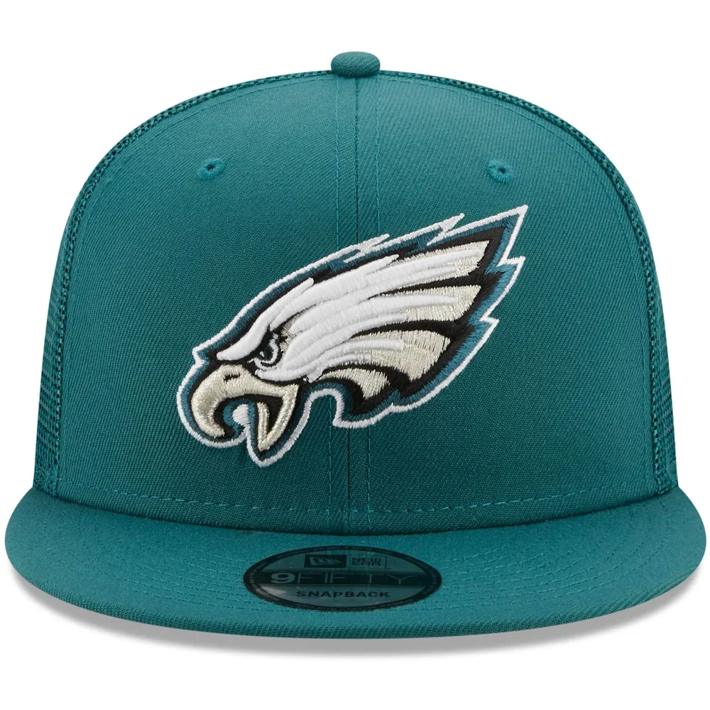 Men's New Era Black Philadelphia Eagles Classic 9FIFTY Trucker Snapback Hat