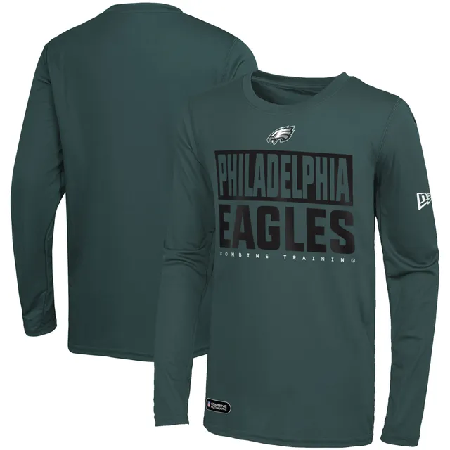 Philadelphia Eagles New Era Combine Authentic Offsides Long Sleeve T-Shirt  - Midnight Green