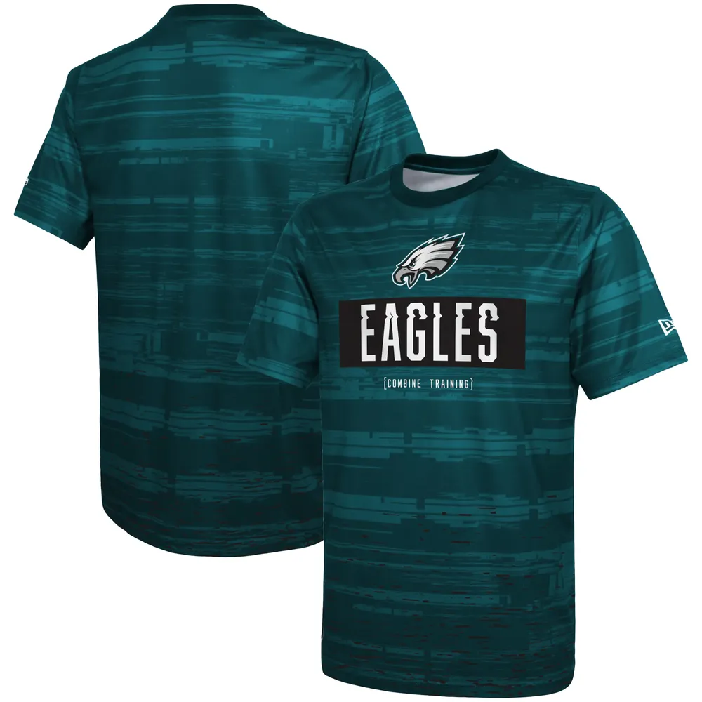 Lids Philadelphia Eagles New Era Combine Authentic Sweep T-Shirt - Midnight  Green